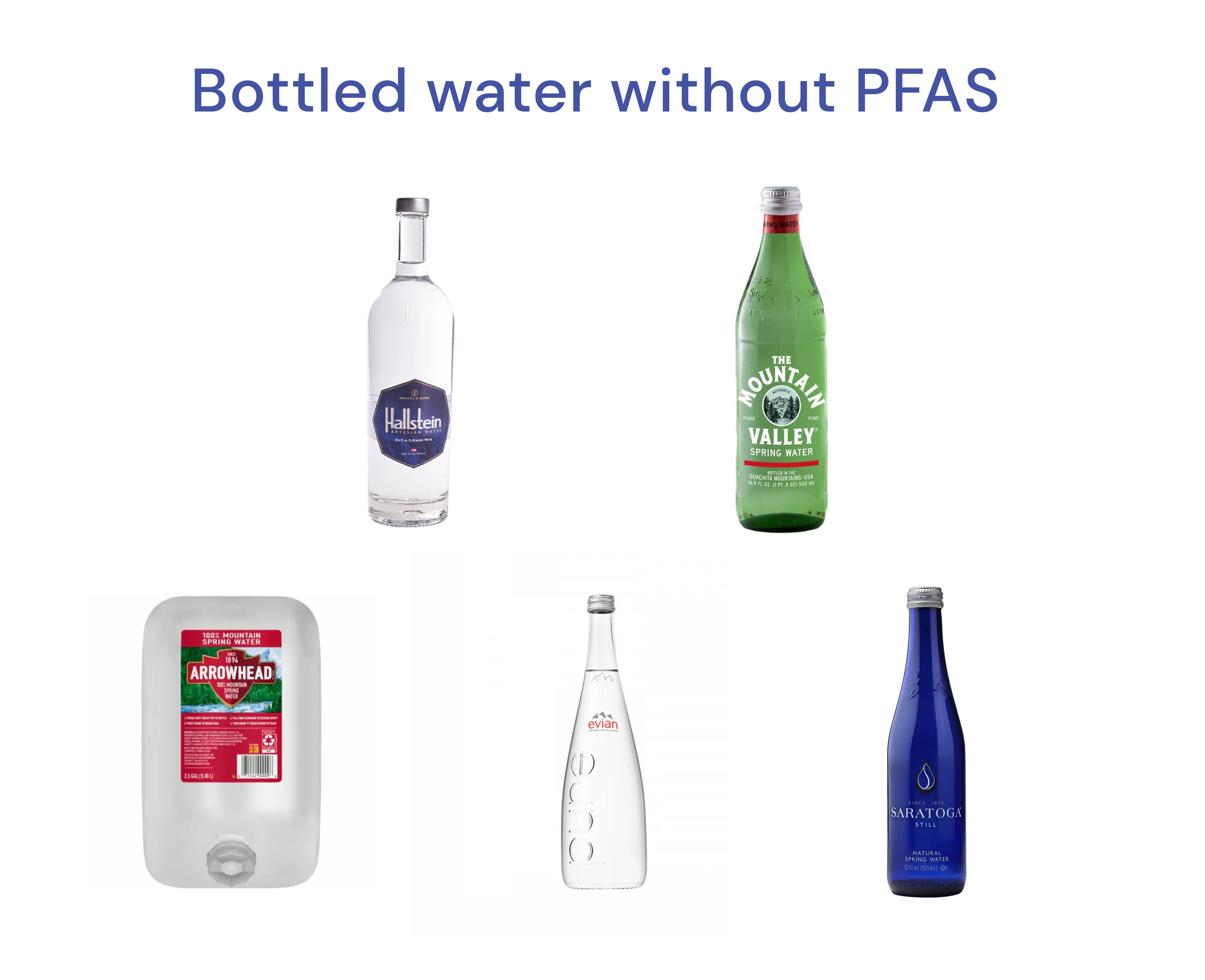 bottled water with zero PFAS levels